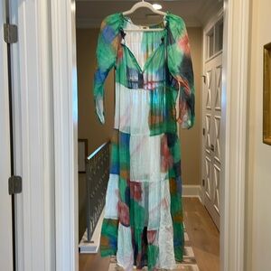 Dolma cotton multi dress (bw)